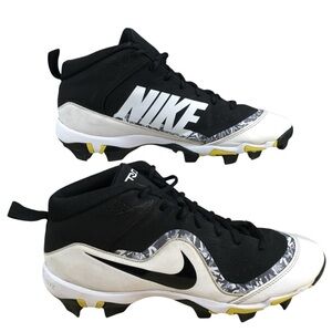 Nike Football Baseball Kids 9 Force Trout 4 Keystone Sneakers Black & White